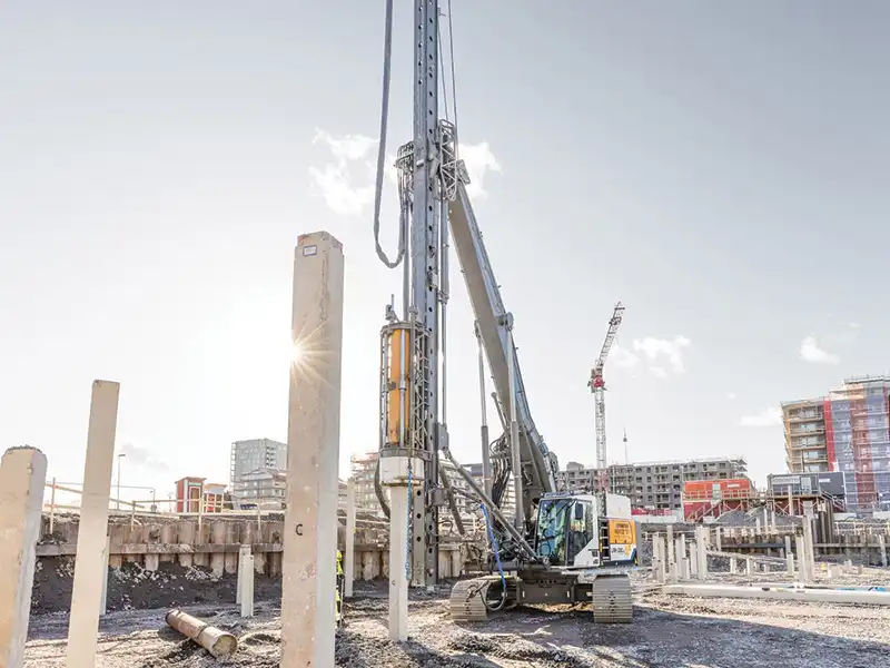 the battery-powered piling rig from Liebherr