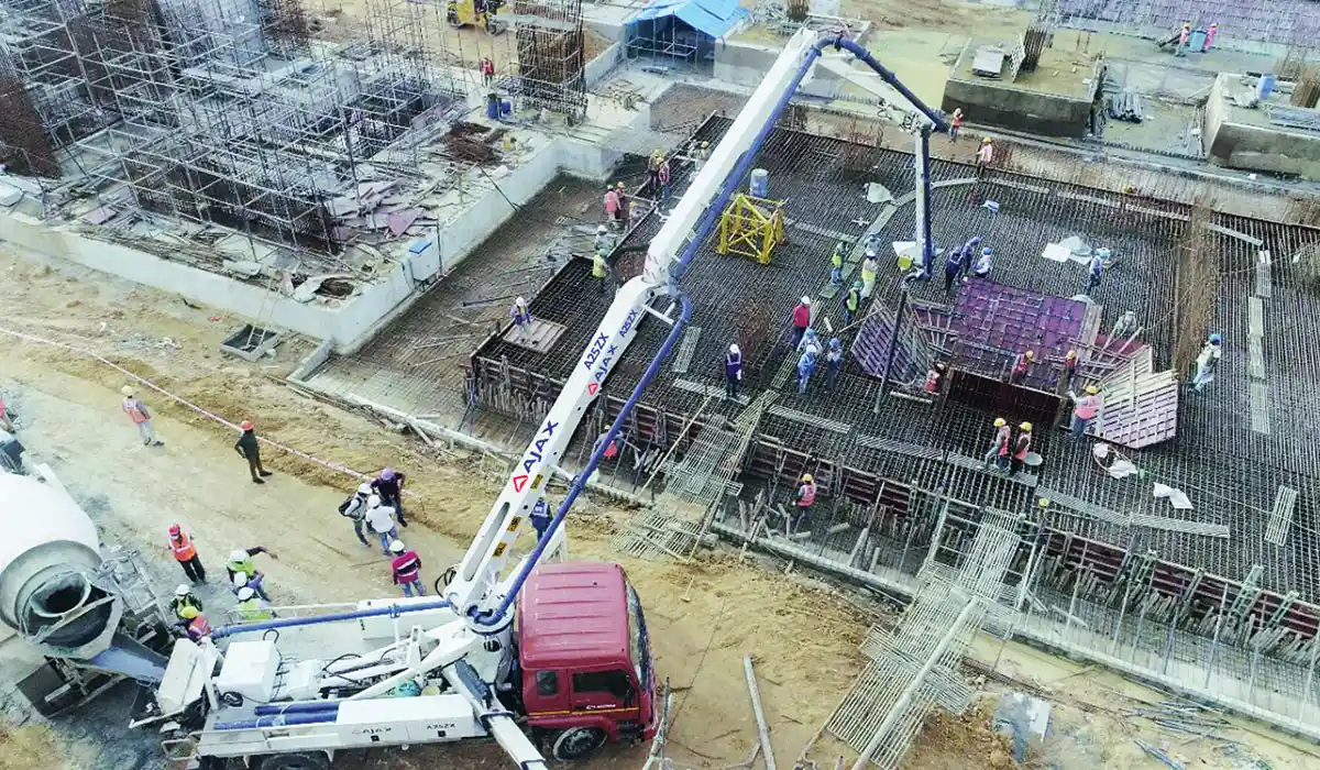 the innovative range of boom pumps from AJAX - 30-meter boom pump