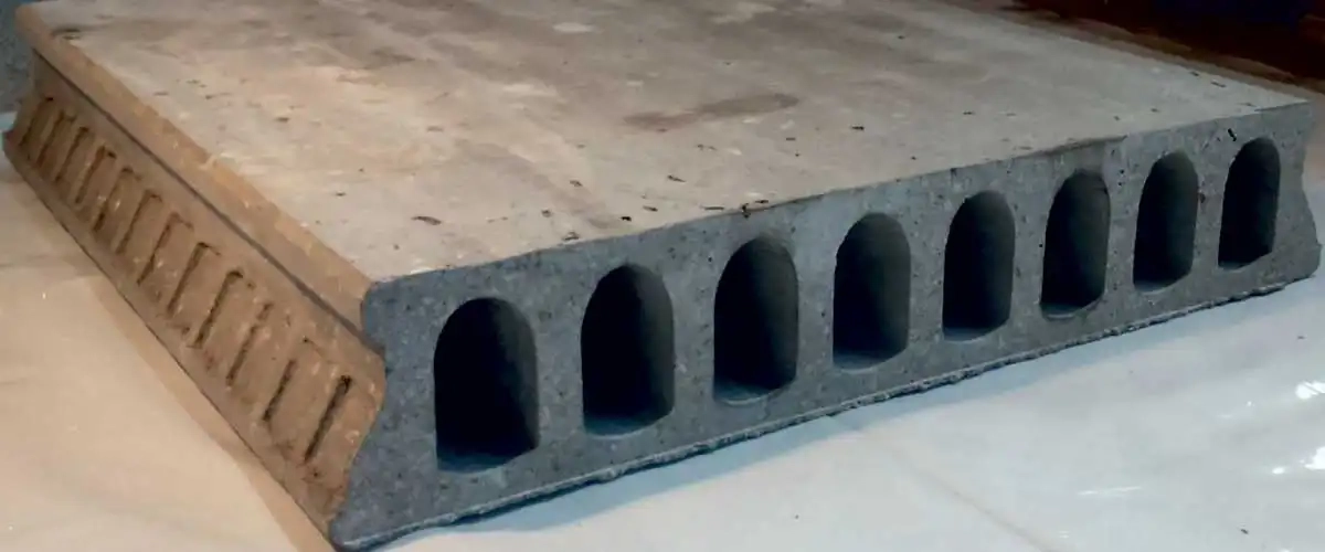 the slipformed hollow core slabs