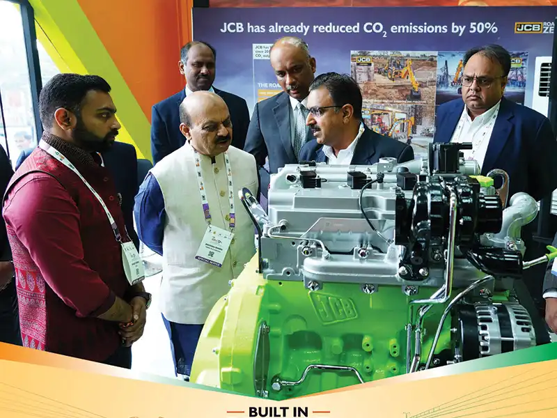 The JCB 3DX hydrogen machine