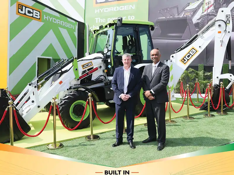 The JCB 3DX hydrogen machine