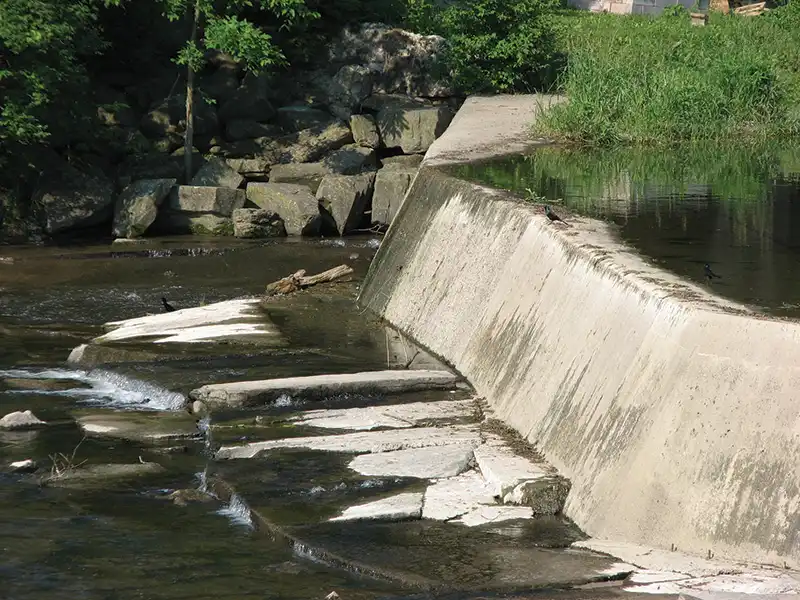 the historic Upper Candor Dam