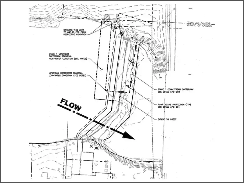 Dam the historic Upper Candor Dam