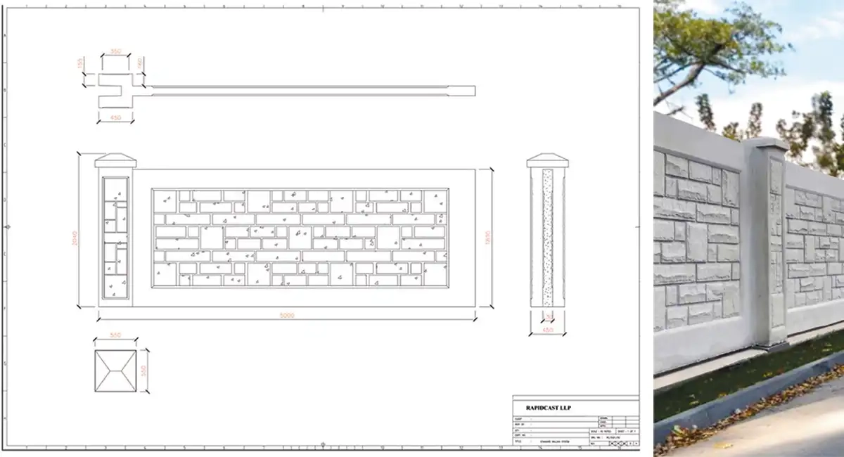 RCC precast compound walls and RRC precast stormwater UDrains