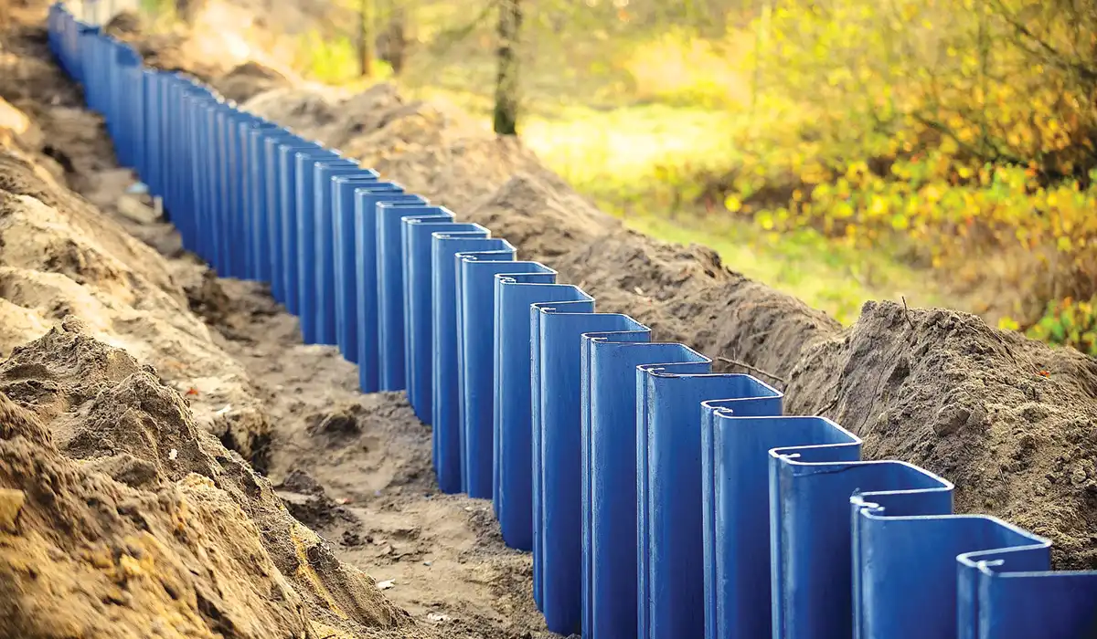 Suretech Infrastructure sheets of Steel or PVC with interlocking edges