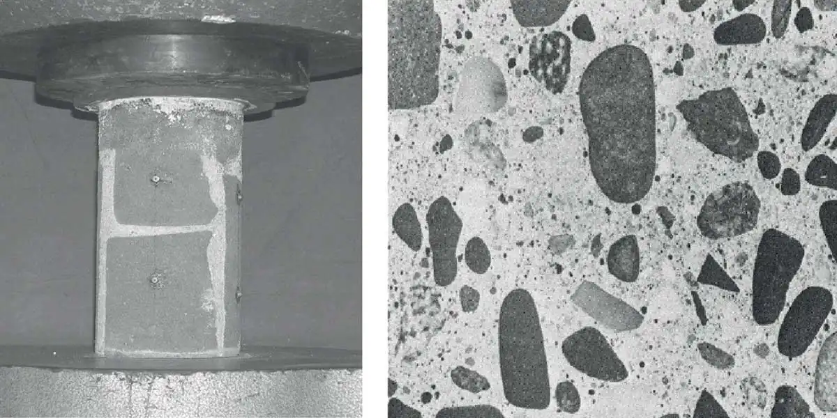 Testing of a core sample from Masonry work