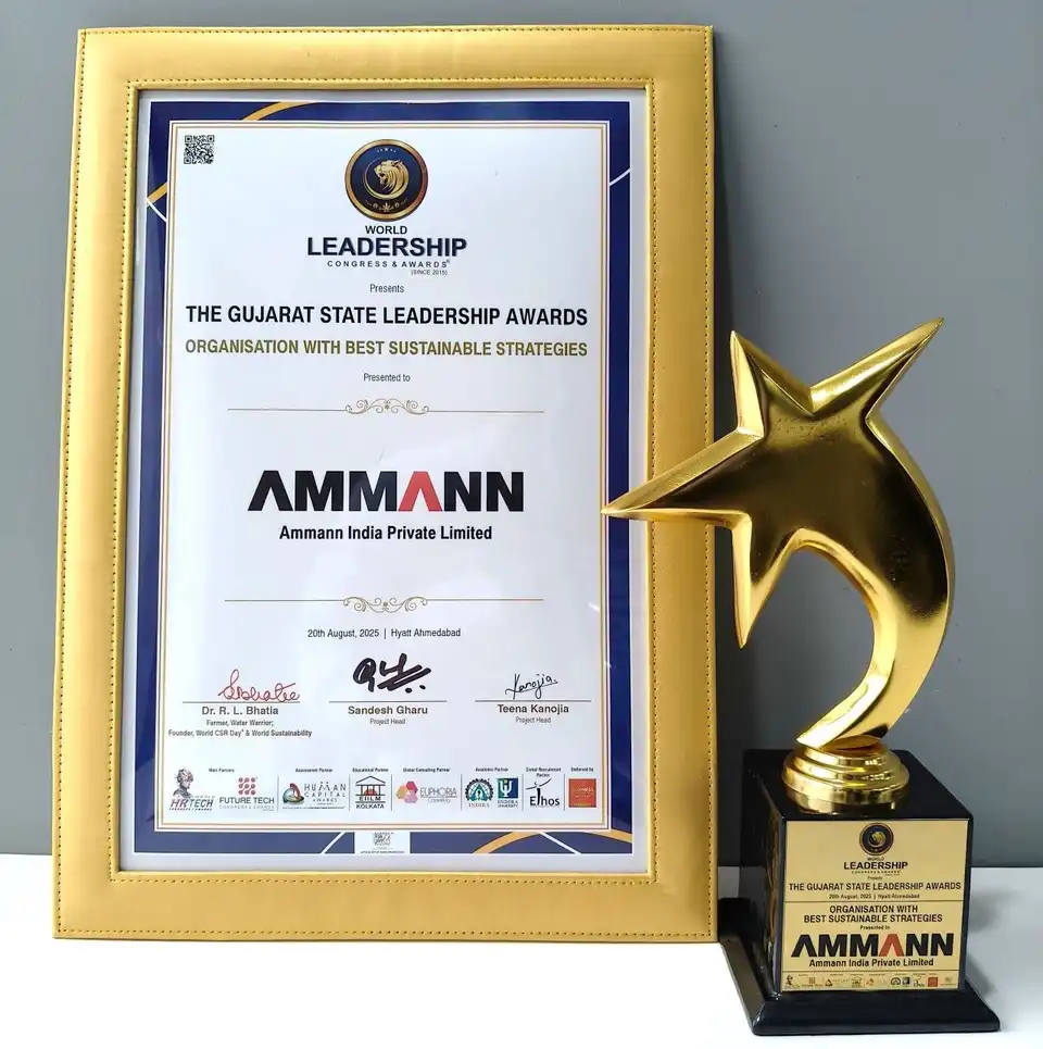 Ammann India Wins Best Sustainable Strategies Award at Gujarat Leadership Awards 2025